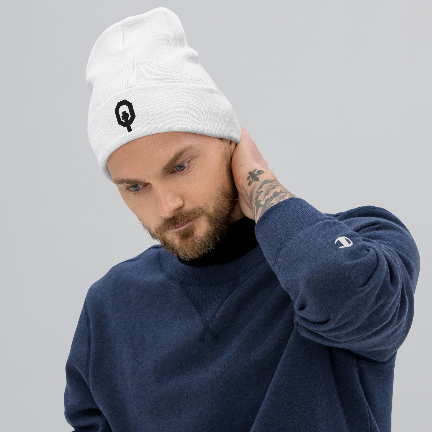 Equippd Logo White Beanie - Clarity Collection