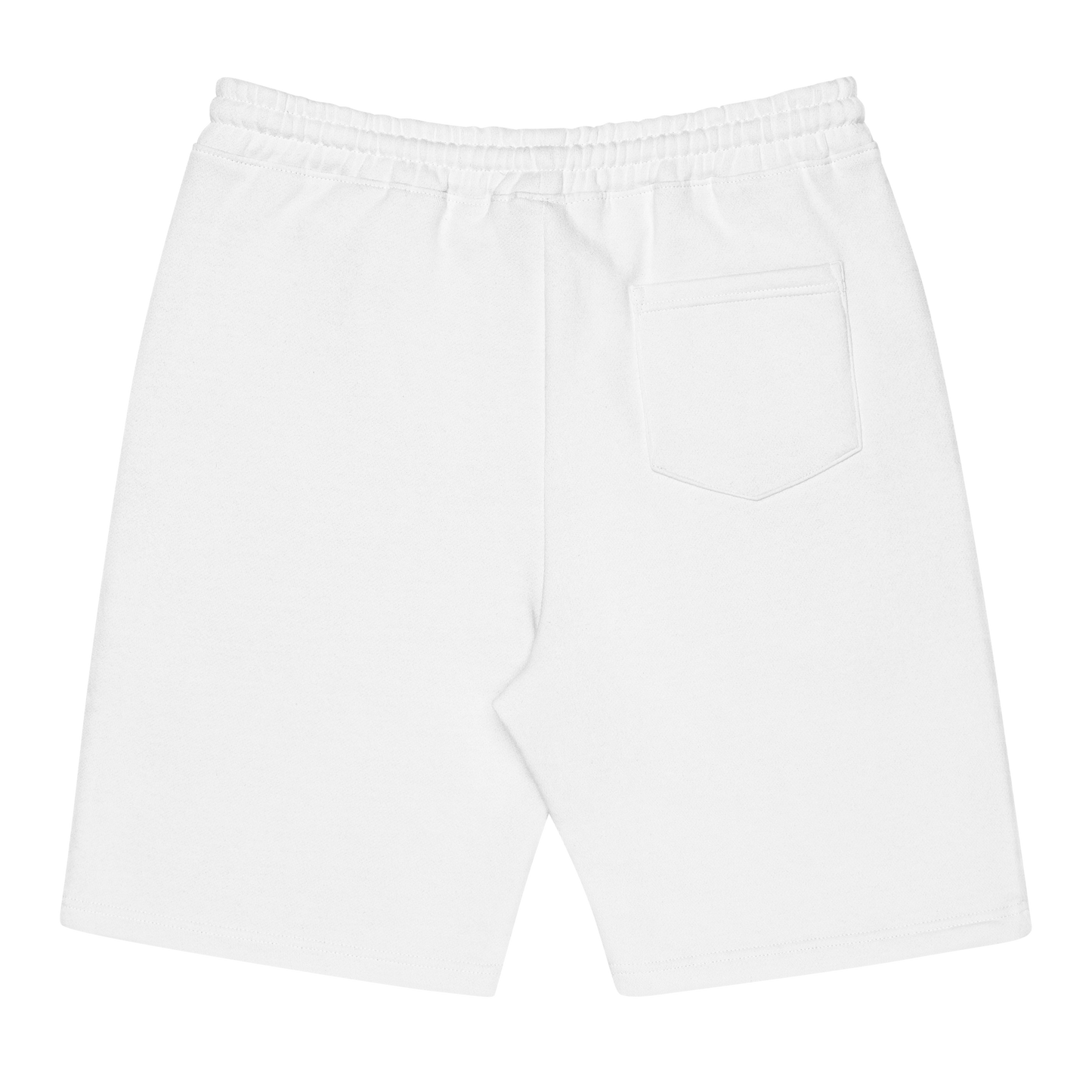 Equippd Logo White Fleece Shorts - Clarity Collection