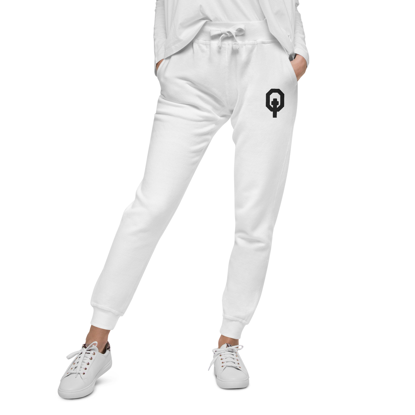 Equippd Logo White Sweats - Clarity Collection